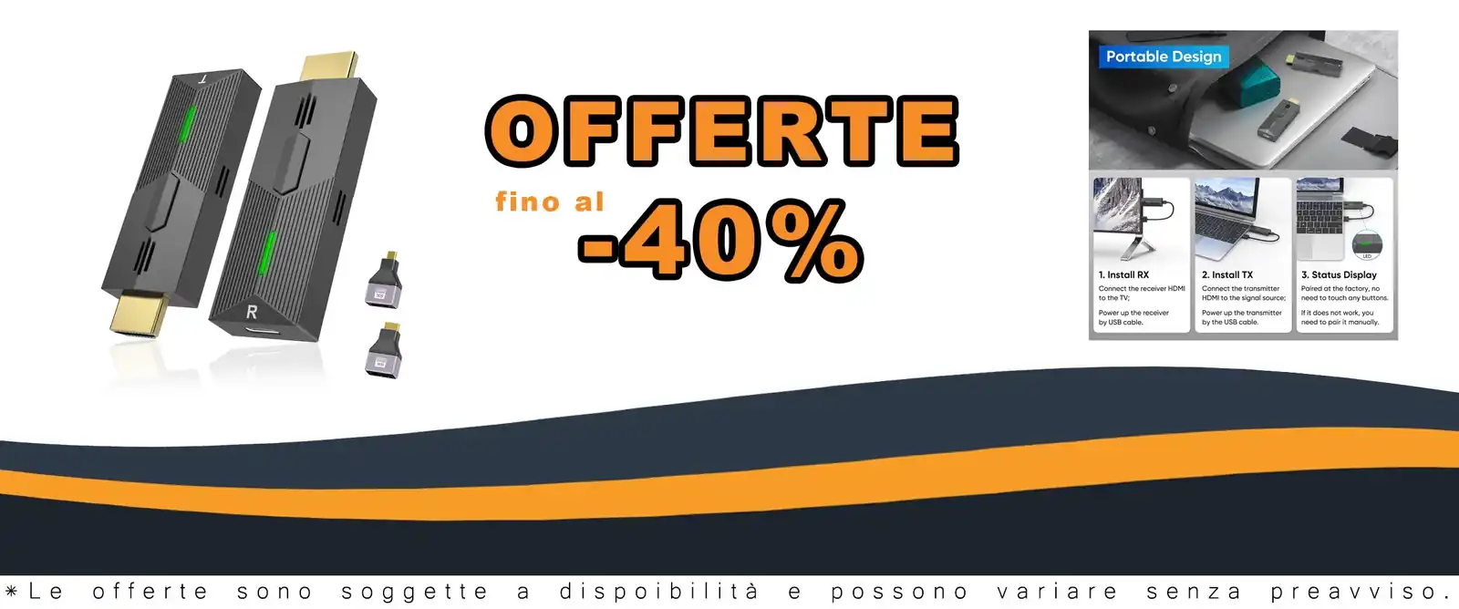 Transmettitore e ricevitore HDMI wireless 2,4/5G 1080P
