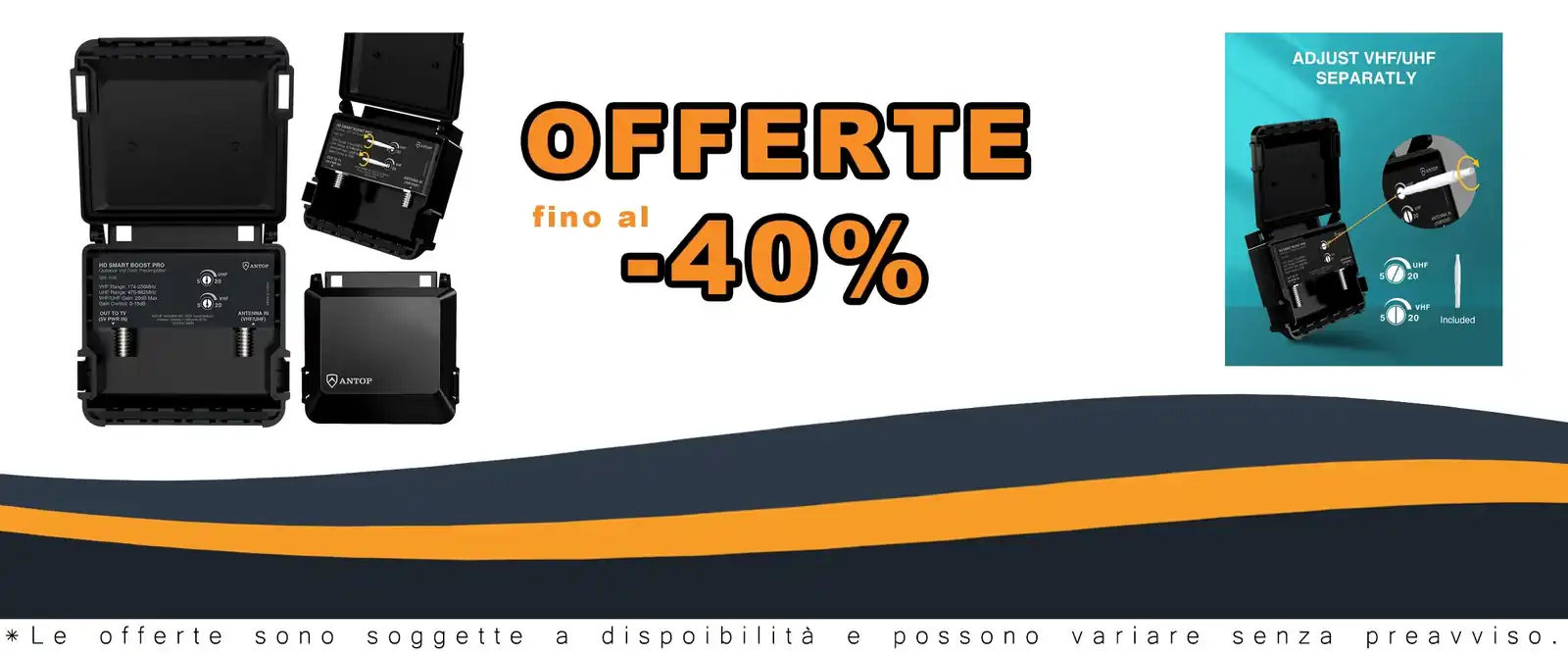 Amplificatore TV SBS-611B segnale digitale booster