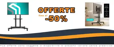 Carrello Porta TV ONKRON TS1351-B Nero Supporto VESA 600x400 mm