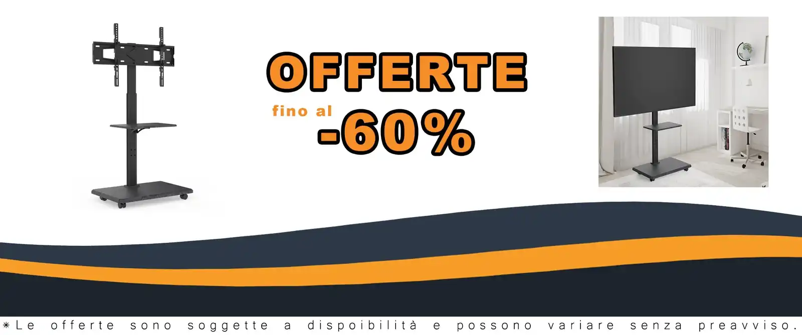 Scaffale TV legno 32-70 pollici, 45 kg, con ruote