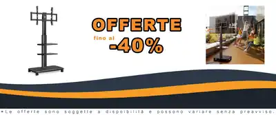 Trolley per TV con Rotazione 60° e Peso Massimo 40 kg
