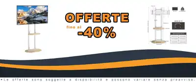Stand TV Mobile 40-75 Pollici Vesa Adattabile
