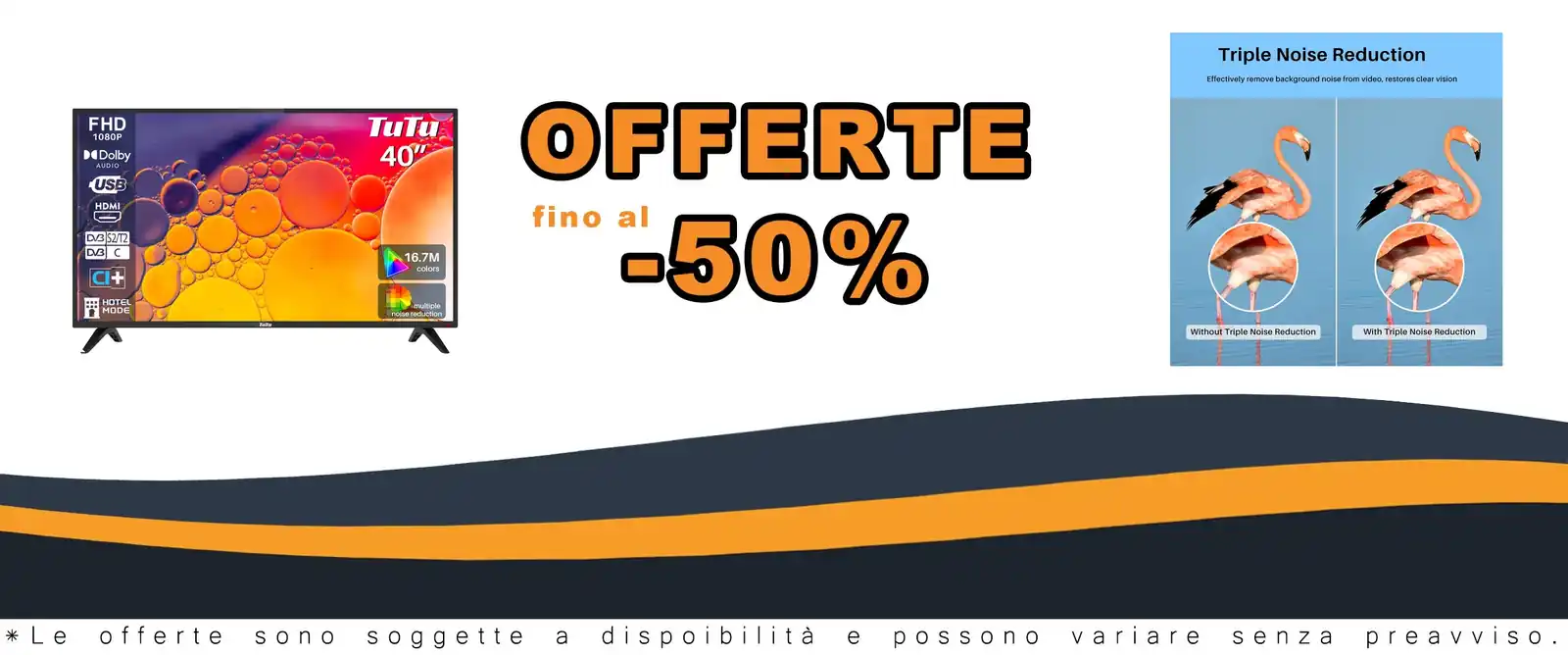 TV LED 40 pollici Full HD triselettore